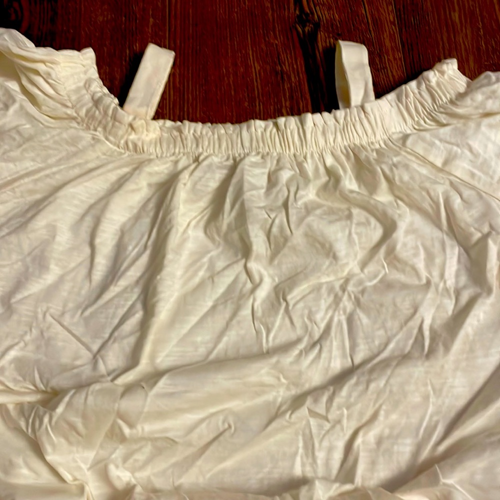Ivory colored off the shoulder, Matilda Jane T-shirt